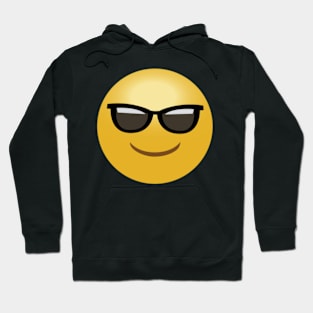 Smiling Emoticon Face with Sunglasses Hoodie